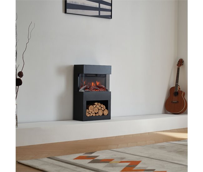 KAMINIO Eléctrica Chimenea HENRI - Estufa de Chimenea Eléctrica Negro
