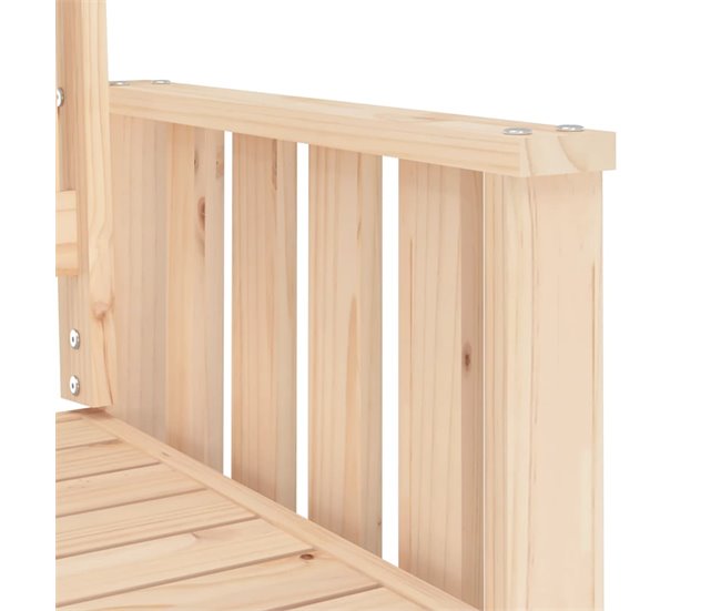 Banco de madera para Jardín con mesita 175x55 Blanco