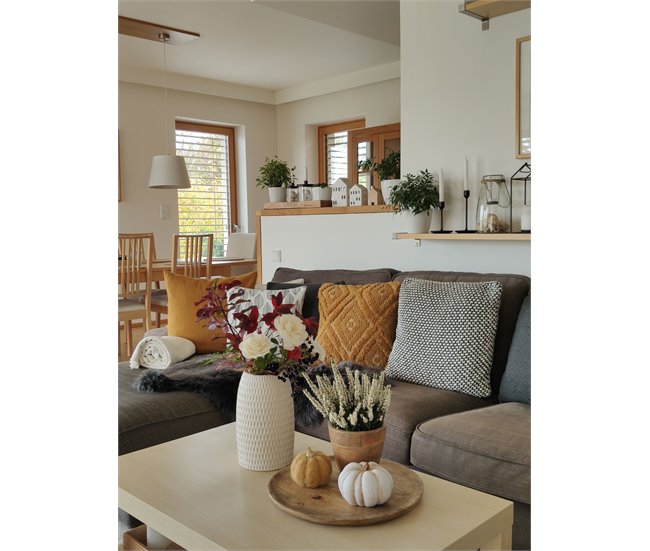 Beliani Jarrón decorativo LINZI Blanco