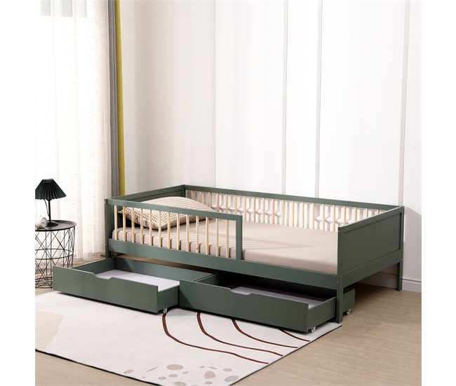 Juego de 2 cajones para cama Verde