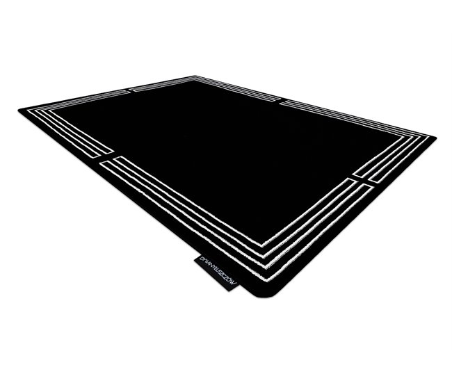 Alfombra HAMPTON Chick cuadro 80x150 Negro