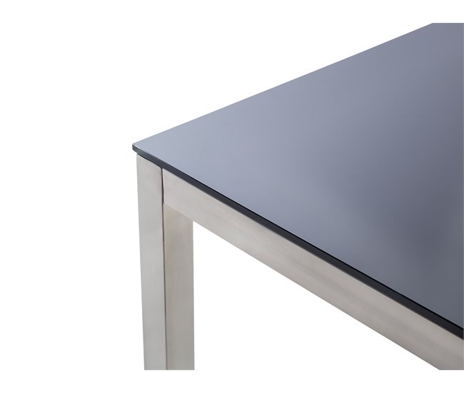 Beliani Mesa de jardín GROSSETO 90x180 Negro