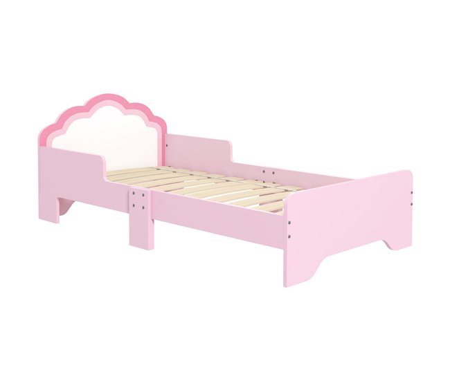 Cama Infantil MDF, Tablero Multicapa ZONEKIZ Rosa