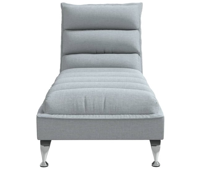 Chaise longue chaise longue para interior con cojines Gris