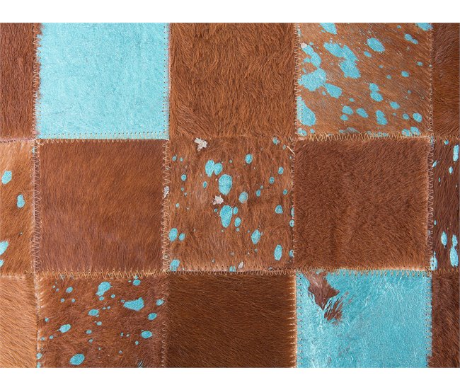 Beliani Alfombra de pelo corto ALIAGA 80x150 Turquesa