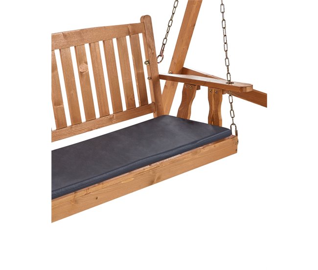 Beliani Columpio FIBBIALLA Gris/ Madera