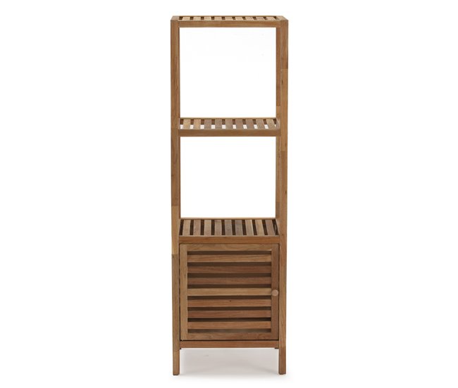 Estantería Pasay madera de nogal, 123 cm de altura 1 puerta Madera
