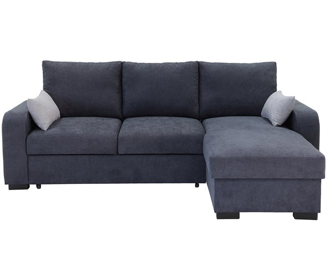 Chaise longue reversible con cama BROADWAY color gris oscuro Gris Oscuro
