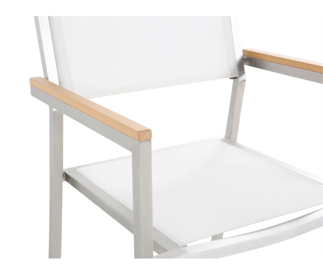 Beliani Conjunto de comedor GROSSETO Blanco