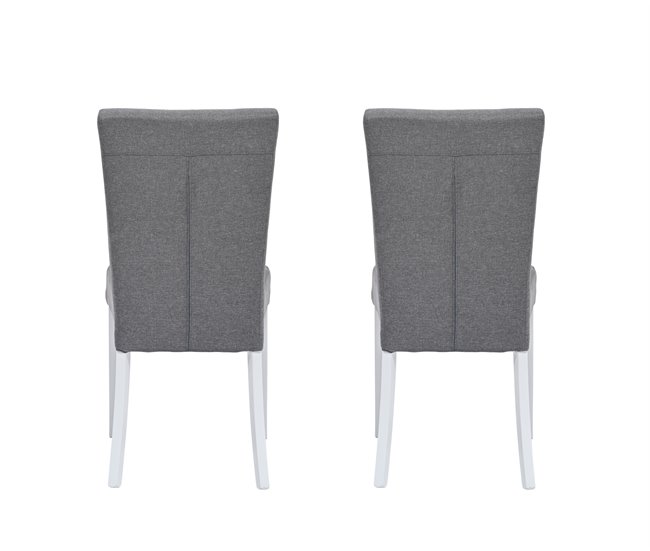 Pack de 2 sillas de comedor BRIGHTON  Gris Claro