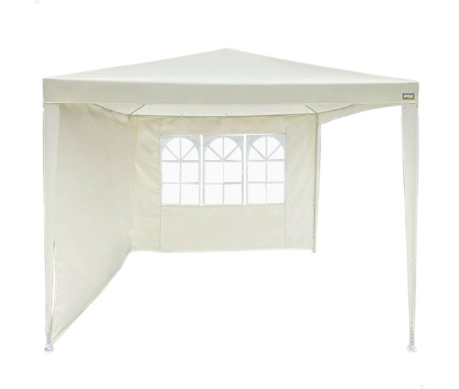 Cenador jardín c/ventana y 2 paredes 270x270 cm beige Aktive Beige