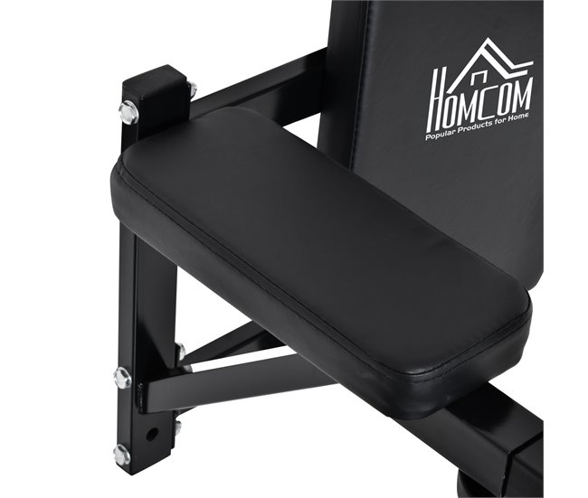 Barra de Dominada Acero, PVC, Espuma HOMCOM Negro