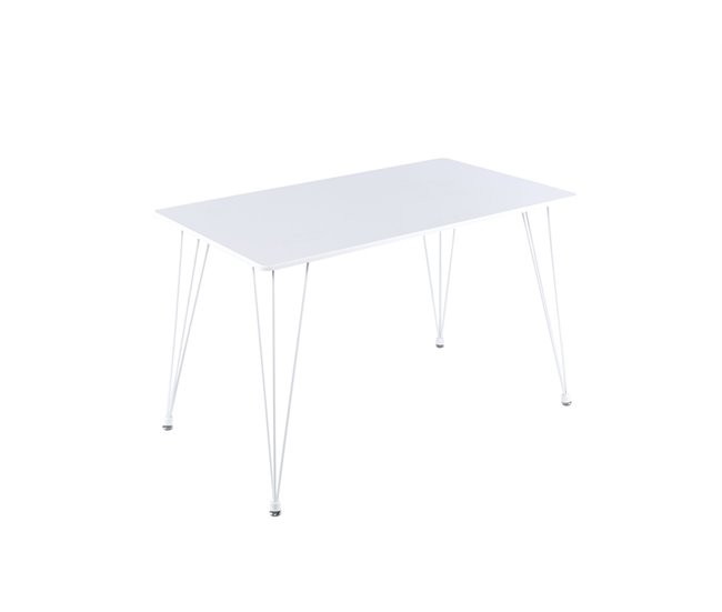 Mesa de cocinaTENESSE fija MDF 120x70cm blanca Blanco