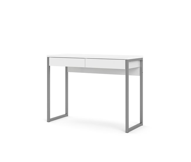 Mesa de escritorio ROMA 2 cajones blanca Blanco Brillo