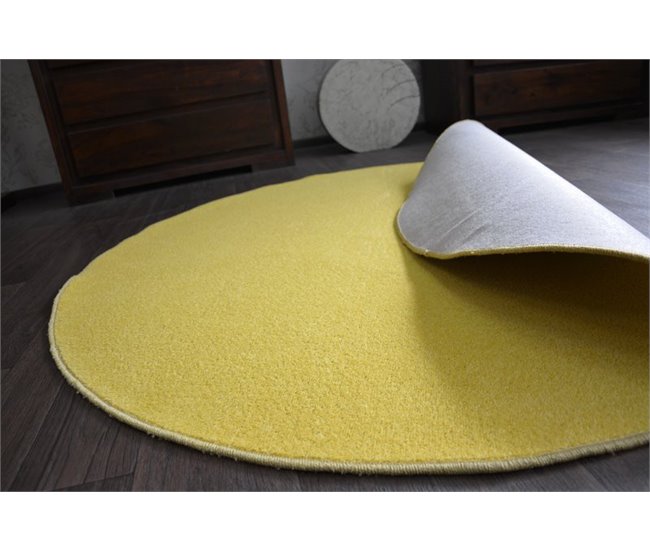 Alfombra ETON círculo 150x150 Amarillo