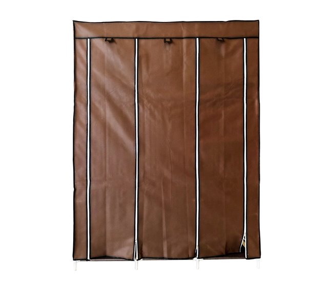 Armario Vestidor Tela Con Puertas Cremallera Nyana Home Marron