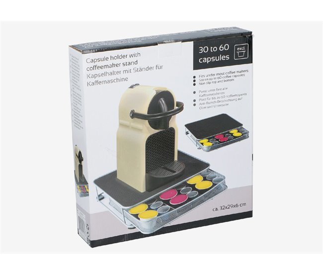 Porta cápsulas compatible con NESPRESSO y DOLCE GUSTO Negro