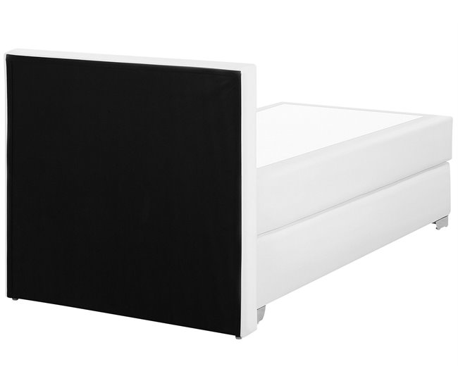 Beliani Cama continental Piel sintética PRESIDENT 99x211 Blanco