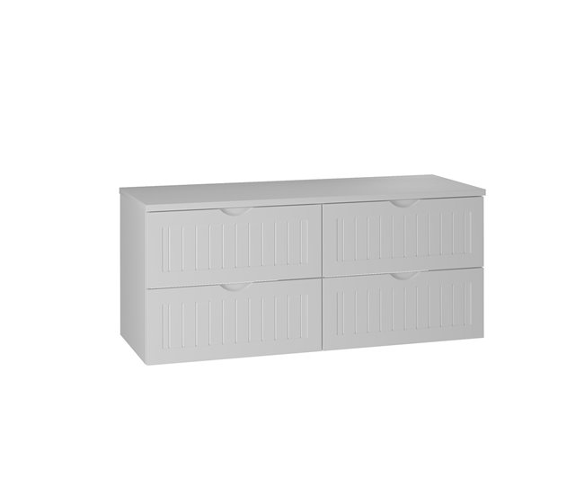 Mueble bajo lavabo encimera Soline 120 Blanco