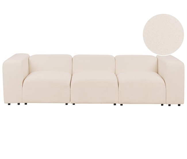 Beliani Sofá modular Bouclé FALSTERBO Beige