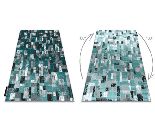 Alfombra DE LUXE moderna 6768 Geométrico - Structural 180x270 Verde