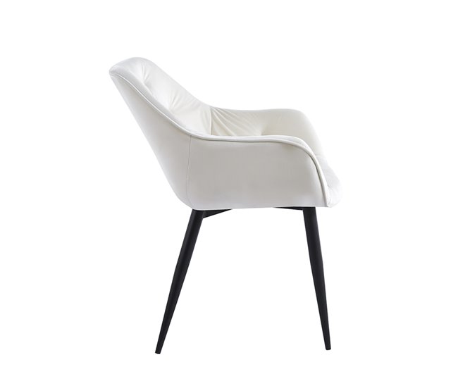 Silla Zandel Black Terciopelo Beige