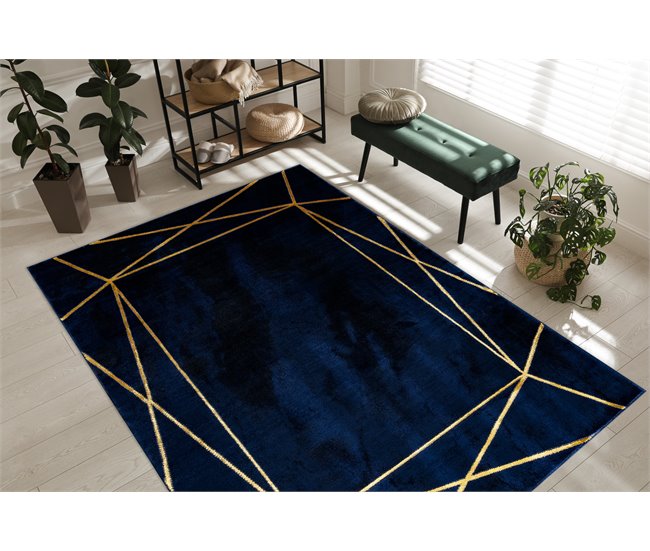 Alfombra EMERALD exclusivo 1022 glamour 180x270 Azul