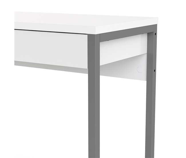 Mesa de escritorio ROMA 2 cajones blanca Blanco Brillo