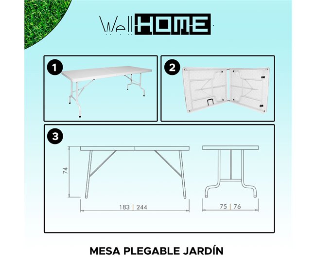 Mesa maleta plegable Natural