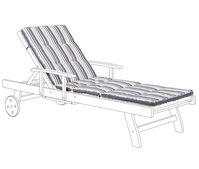 Beliani Cojín de asiento TOSCANA Azul