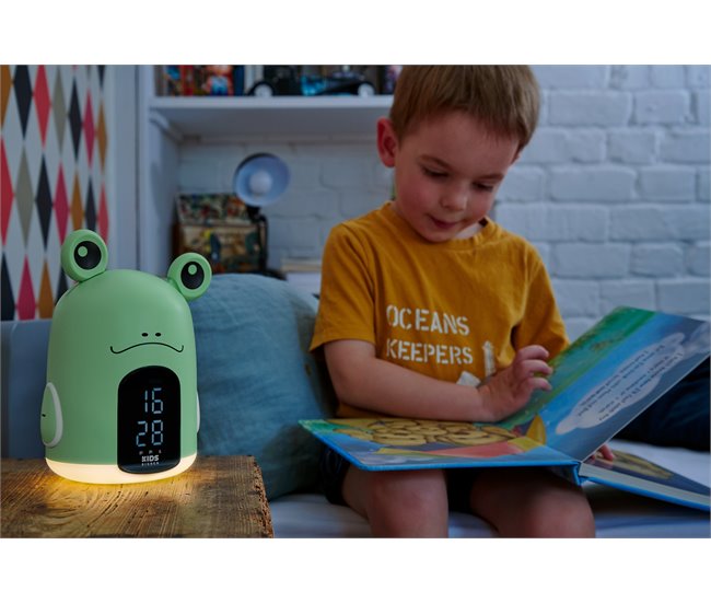Reloj Despertador y luz nocturna RKIDSFROG BIGBEN Verde