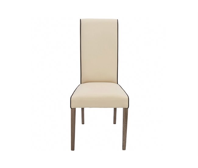 Silla de comedor polipiel VERONA Beige