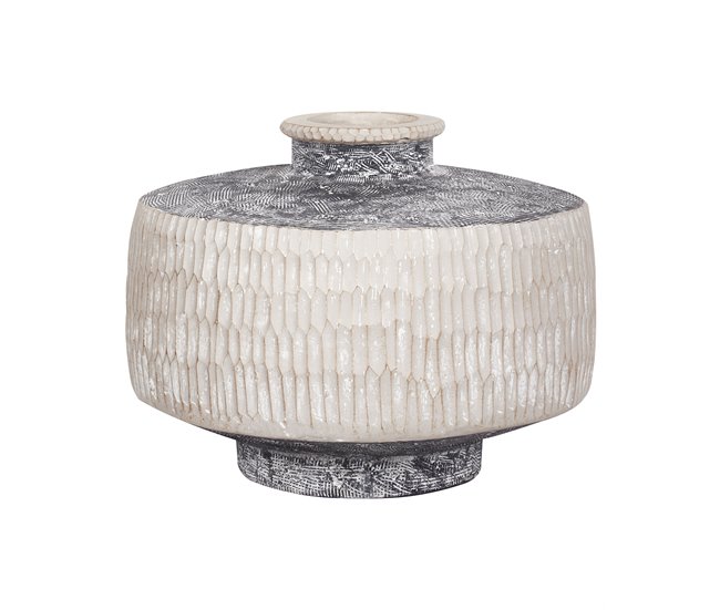 Beliani Jarrón para flores DEKSATI Beige