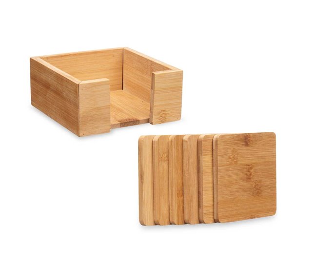 Set 6 posavasos soporte colección KINVARA Natural