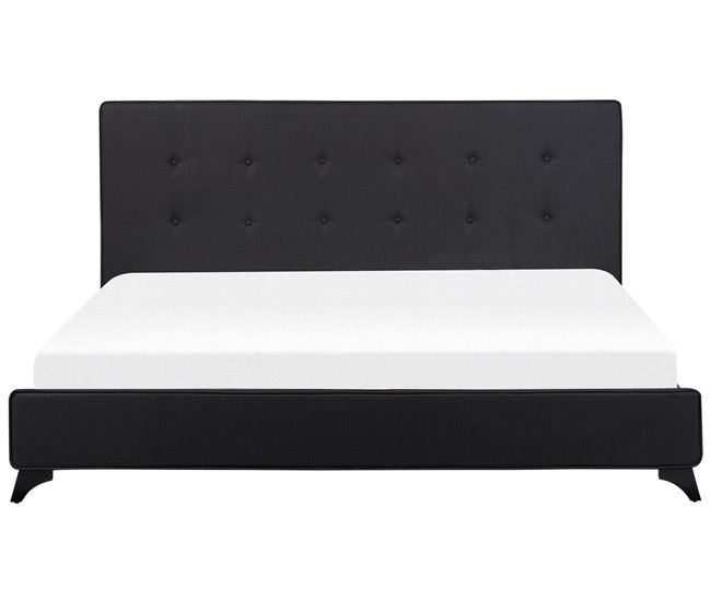 Beliani Cama con somier Poliéster AMBASSADOR 192x216 Beige