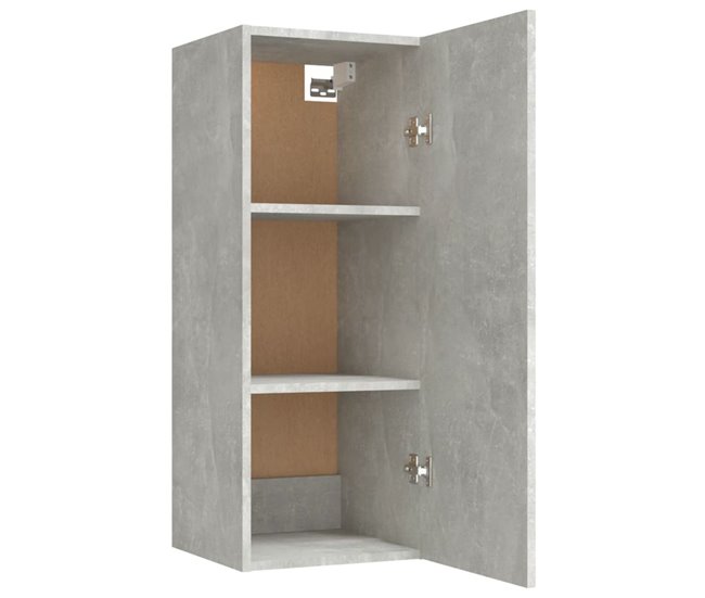 Armario de pared Cuby tirador con  estantes 34 Gris