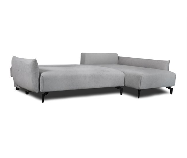 Chaise longue con cama y arcón STOCKHOLM Gris