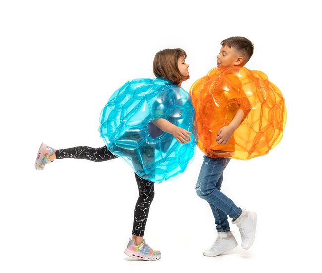 Pelota Burbuja Hinchable Gigante Parachoques Azul