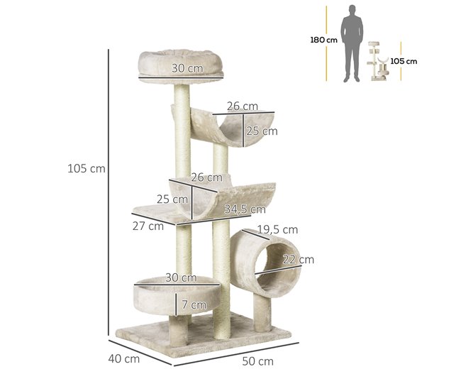 Árbol para Gatos Beige