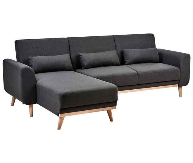 Beliani Sofá esquinero Poliéster OLLSTA Beige