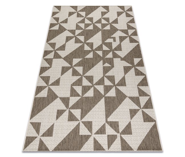 Alfombra de cuerda sisal FLOORLUX 20489 Triángulo 80x150 Beige