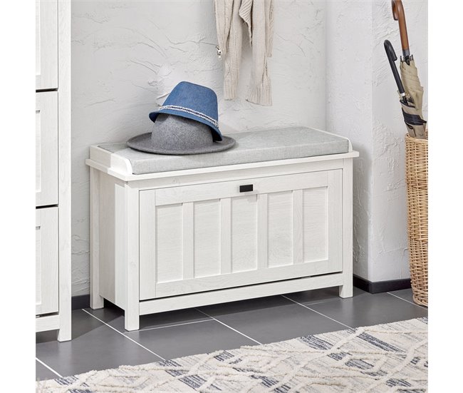 Banco Zapatero Con 1 Puertas SoBuy Blanco