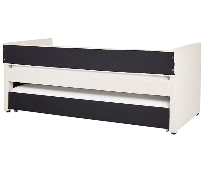 Beliani Cama nido Bouclé TROYES 99x213 Beige