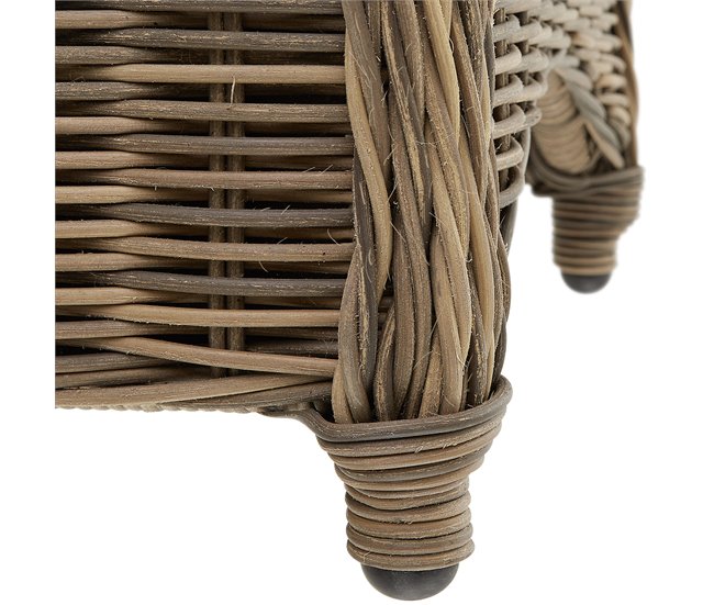 conjunto de ratán Marron