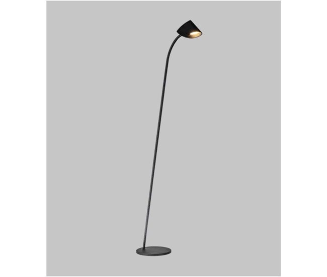 Lámpara De Pie Aluminio Serie Capuccina Negro