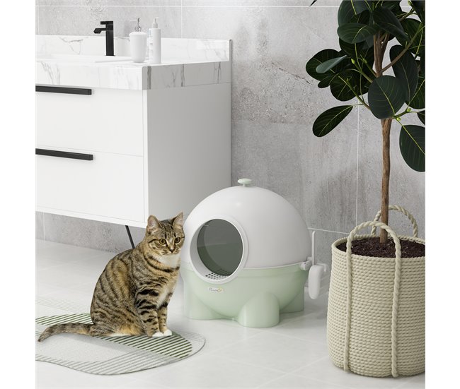 Arenero para Gatos PP, PC PawHut Verde