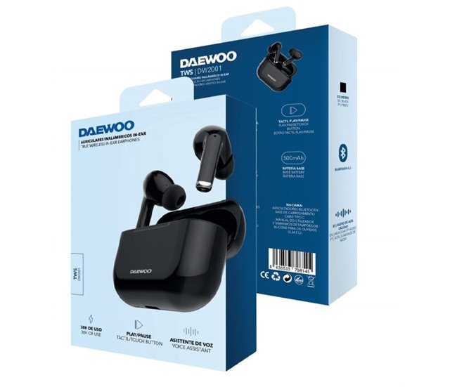 Auriculares TWS In Ear DW2001 DAEWOO Negro