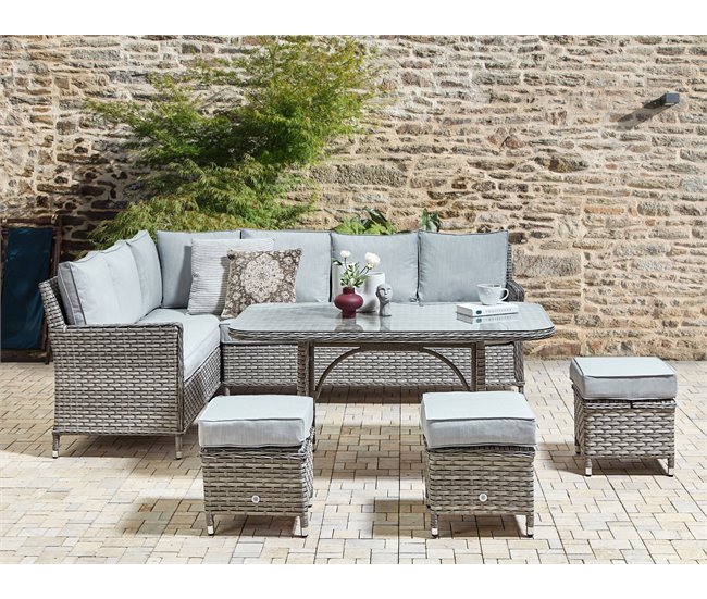 Beliani Conjunto longue LACONA Gris Oscuro