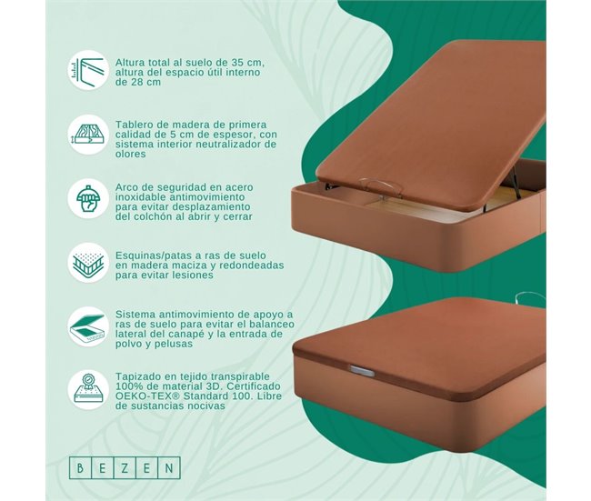 Canapé Polipiel Deluxe 90x180 Marron