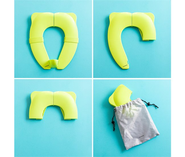 Reductor de WC Plegable para Niños Verde